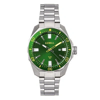 Pre-owned Axwell Timber Bracelet Watch W/ Date - Green