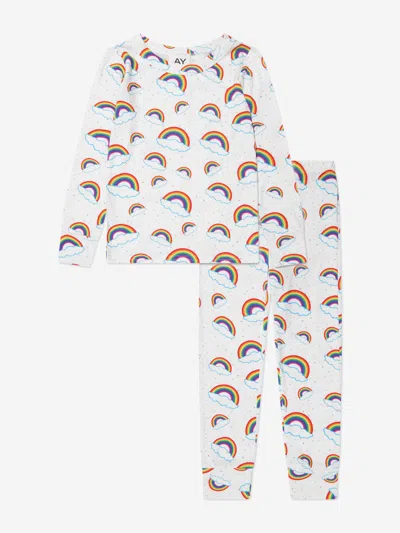 Ay By Ayla Babies'  Girls Rainbow Pyjamas Set In Multicoloured