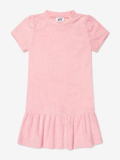Ay By Ayla Babies'  Girls Towelling Mini Dress In Pink