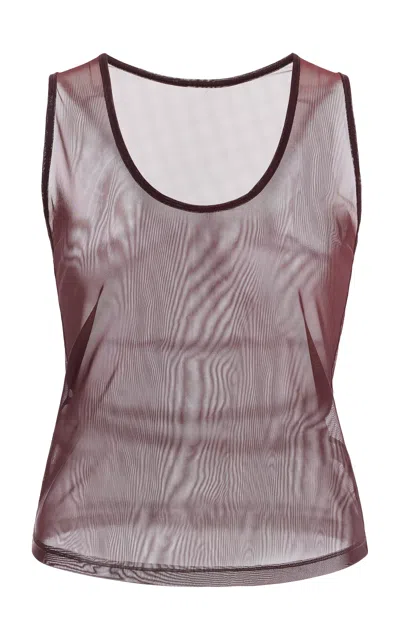 Ay Que Calor Exclusive La Isla Grazia Mesh Midi Skirt Set In Brown