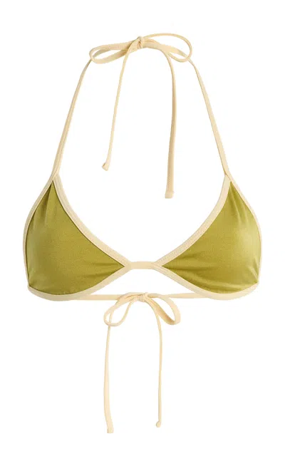 Ay Que Calor Exclusive La Isla Lea Bikini Top In Green