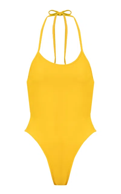 Ay Que Calor Exclusive La Isla Martina One-piece Swimsuit In Yellow