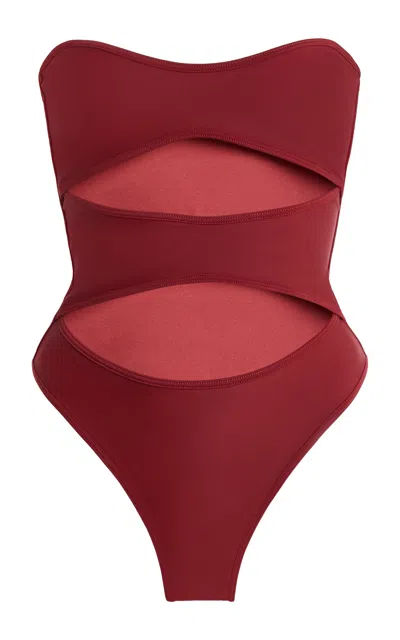 Ay Que Calor Exclusive La Isla Vera One-piece Swimsuit In Burgundy
