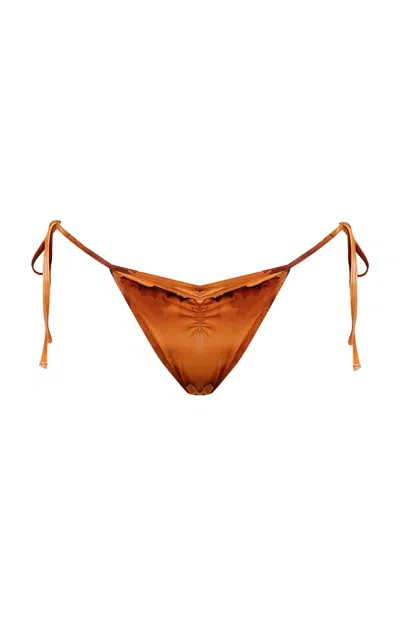 Ay Que Calor Exclusive Sunslit Bikini Bottom In Orange