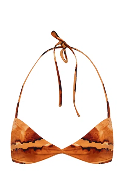 Ay Que Calor Exclusive Sunslit Bikini Top In Orange