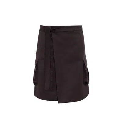 Aya Design Women's Brown Unisex Tailored Safari Skirt - L'île Déserte Collection