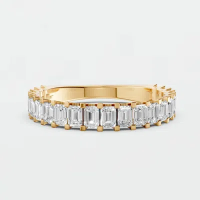 Aya Fine Jewelry Emerald Cut Lab Grown Diamond Eternity Ring For Women In Gold