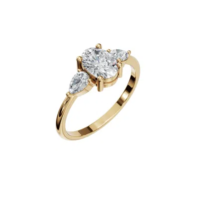 Aya Fine Jewelry Rose Gold / White / Yellow Eighteen Kt Women's Oval Engagement-style Diamond Ring