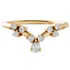 Aya Fine Jewelry Women's 0.24 Ctw Lab Diamond Cluster Engagement Ring Floral Prong Set14k Yellow Gold Ring In Yellow