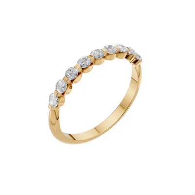 Aya Fine Jewelry Women's 0.365 Ctw Lab Diamond Stackable Band Ring In 14 Kt Yellow Gold