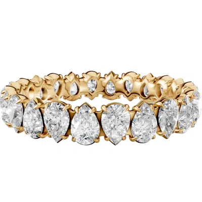 Aya Fine Jewelry Women's 1.92 Ctw Pear Cut Diamond Eternity Wedding Band Prong Set Full Eternity Anniversary Ring In  In Gold