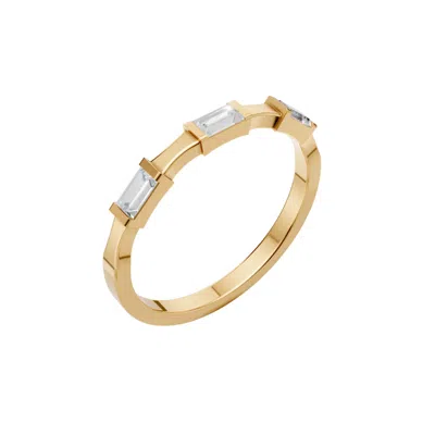 Aya Fine Jewelry Women's Baguette Lab Grown Diamond Ring In Fourteen Kt Yellow Gold