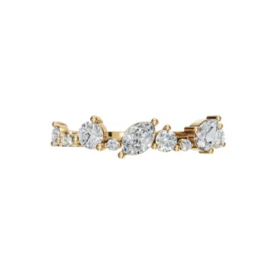 Aya Fine Jewelry Women's Fourteen Kt Yellow Gold Brilliance Crown Oval Diamond Band