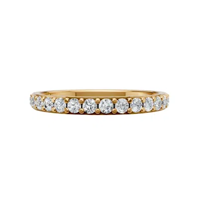 Aya Fine Jewelry Women's Minimal Stackable Eternity Wedding And Anniversary Ring In Fourteen Kt Yellow Gold