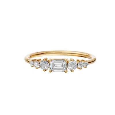 Aya Fine Jewelry Women's Multi Diamond Cluster Ring In 10 Kt Yellow Gold