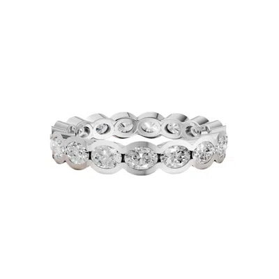 Aya Fine Jewelry Women's Oval Lab Diamond Eternity Ring In White