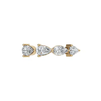 Aya Fine Jewelry Women's Rose Gold / White / Yellow Eighteen Kt Elegant Pear Cut Diamond Ring