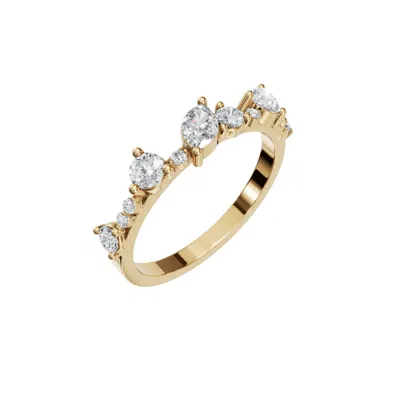 Aya Fine Jewelry Women's Rose Gold / White / Yellow Eighteen Kt Oval Radiance Diamond Band