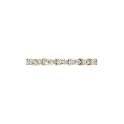 Aya Fine Jewelry Women's Round Lab Diamond Eternity Band Ring In Fourteen Kt Yellow Gold
