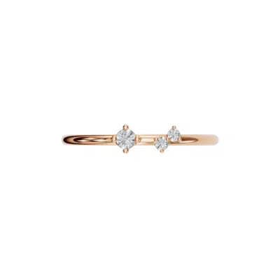 Aya Fine Jewelry Women's Ten Kt Rose Gold Three Diamond Minimal Band