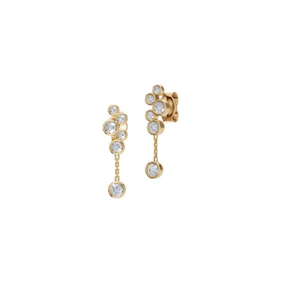 Aya Fine Jewelry Women's Ten Kt Yellow Gold Diamond Bubble Drops