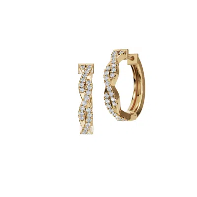 Aya Fine Jewelry Women's White / Rose Gold / Yellow Fourteen Kt Golden Spiral Diamond Earing