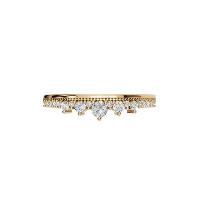 Aya Fine Jewelry Women's White / Yellow / Rose Gold Eighteen Kt Diamond Tiara Style Ring