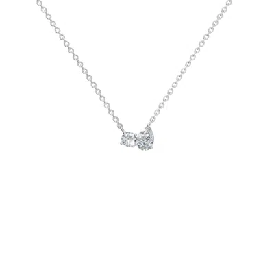 Aya Fine Jewelry Women's White / Yellow / Rose Gold Eighteen Kt Double Diamond Harmony Necklace In Metallic