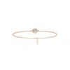 Aya Fine Jewelry Women's White / Yellow / Rose Gold Eighteen Kt Elegant Single Diamond Bracelet