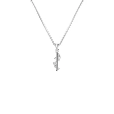 Aya Fine Jewelry Women's White / Yellow / Rose Gold Eighteen Kt Vertical Bar Style Pendant Necklace In Metallic