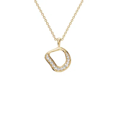Aya Fine Jewelry Women's White / Yellow / Rose Gold Fourteen Kt Artisan Freeform Pendant Necklace