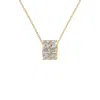 Aya Fine Jewelry Women's White / Yellow / Rose Gold Fourteen Kt Baguette Pave Barrel Pendant Necklace In Gold