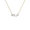 Aya Fine Jewelry Women's White / Yellow / Rose Gold Fourteen Kt Diamond Linea Bar Necklace In Gold