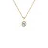 Aya Fine Jewelry Women's White / Yellow / Rose Gold Fourteen Kt Fine Oval Solitaire Diamond Pendant Necklace In Gold