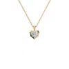 Aya Fine Jewelry Women's White / Yellow / Rose Gold Fourteen Kt Heart Cut Diamond Solitaire Necklace In Gold