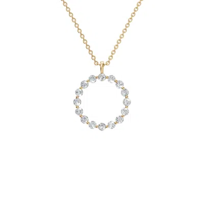 Aya Fine Jewelry Women's White / Yellow / Rose Gold Fourteen Kt Infinite Glow Diamond Pendant Necklace