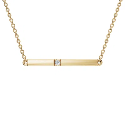 Aya Fine Jewelry Women's White / Yellow / Rose Gold Fourteen Kt Luminous Line Diamond Bar Pendant