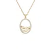 Aya Fine Jewelry Women's White / Yellow / Rose Gold Fourteen Kt Ocean Inspired Pendant Necklace In Gold