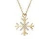 Aya Fine Jewelry Women's White / Yellow / Rose Gold Fourteen Kt Snowflake Pendant Necklace In Gold