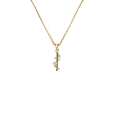 Aya Fine Jewelry Women's White / Yellow / Rose Gold Fourteen Kt Studio Inspired Diamond Pendant Necklace
