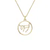 Aya Fine Jewelry Women's White / Yellow / Rose Gold Fourteen Kt Taurus Diamond Pendant Necklace In Gold