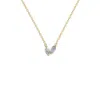 Aya Fine Jewelry Women's White / Yellow / Rose Gold Fourteen Kt Two Stone Marquise Necklace In Gold