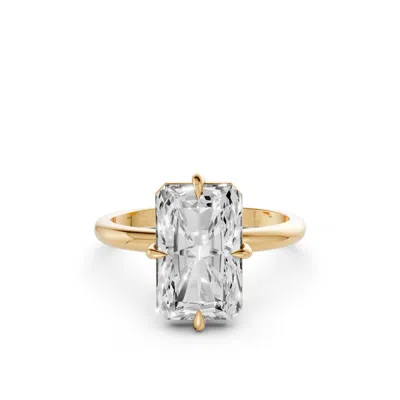 Aya Fine Jewelry Women's Yellow 3 Carat Elara Radiant Igi Certified Lab Grown Diamond Solitaire Engagement Ring In Go