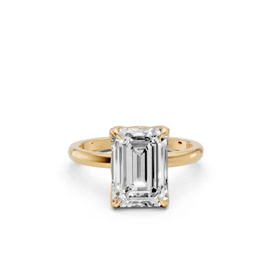Aya Fine Jewelry Women's Yellow Elara 2 Carat Emerald Cut Igi Certified Diamond Solitaire Engagement Ring In Gold