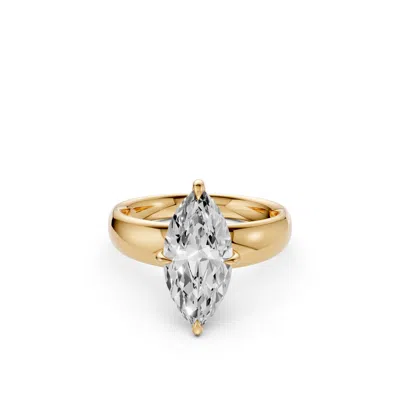 Aya Fine Jewelry Women's Yellow Elara Marquise Cut Igi Certified Lab Grown Diamond Solitaire Engagement Ring In Gold