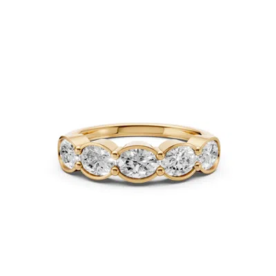 Aya Fine Jewelry Women's Yellow Nova Oval Lab Grown Diamond Stackable Band In Gold