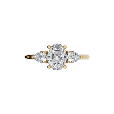 Aya Fine Jewelry Women's Yellow / White / Rose Gold 1.03ct Oval & Pear Diamond Ring In 14k Gold