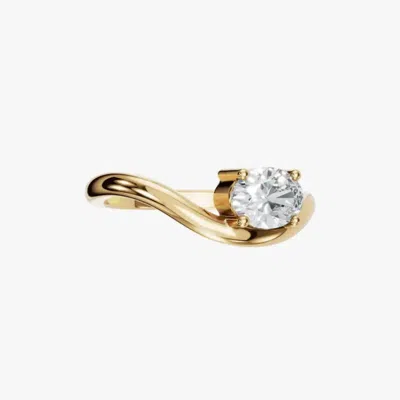 Aya Fine Jewelry Women's Yellow / White / Rose Gold Eighteen Carat Twisted Band Solitaire Diamond Ring
