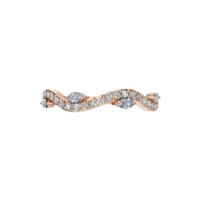 Aya Fine Jewelry Women's Yellow / White / Rose Gold Fourteen Carat Harmony Curve Diamond Ring