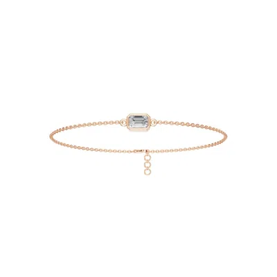 Aya Fine Jewelry Women's Yellow / White / Rose Gold Fourteen Kt Emerald Cut Bezel Diamond Bracelet